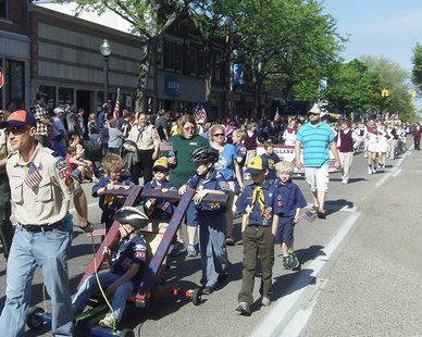 Image from 2014 Memorial Day Parade down 8th Street in downtown Holland, Michigan on May 26, 2014 Image from 2014 Memorial Day Parade down 8th Street in downtown Holland, Michigan on May 26, 2014