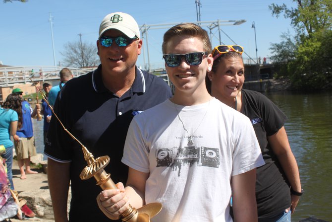 Murphy, Katie & Nick hosted the Redneck Regatta cardboard boat race at Celebrate De Pere 2014