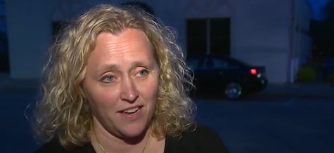Clintonville City Administrator Lisa Kotter talks to the media following a city council meeting on May 27, 2014. (Photo from: FOX 11/YouTube). Clintonville City Administrator Lisa Kotter talks to the media following a city council meeting on May 27, 2014. (Photo from: FOX 11/YouTube).