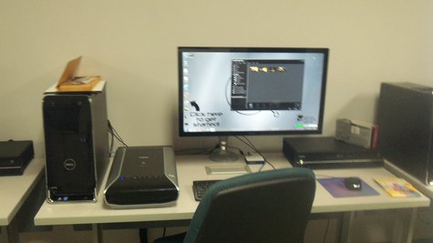 One of the work areas inside the new "Hub". One of the work areas inside the new "Hub".