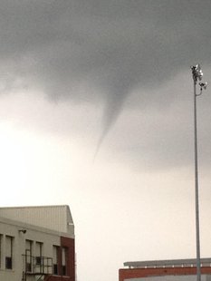 Funnel cloud near Foss Field in Sioux Falls Sunday afternoon. Funnel cloud near Foss Field in Sioux Falls Sunday afternoon.