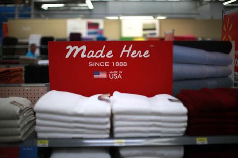 A stack of shirts is seen on display at a Walmart Supercenter in Rogers, Arkansas in this June 6, 2013 file photo.
CREDIT: REUTERS/RICK WILKING/FILES A stack of shirts is seen on display at a Walmart Supercenter in Rogers, Arkansas in this June 6, 2013 file photo.
CREDIT: REUTERS/RICK WILKING/FILES