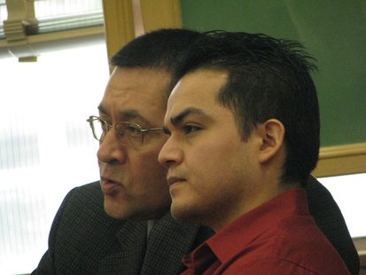 Reymundo Perez and his translator in court Reymundo Perez and his translator in court