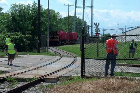 The Dwight D. Eisenhower locomotive returns to storage at the National Railroad Museum in Ashwaubenon, June 6, 2014. The train had spent two years at the National Railway Museum in York, England. (Photo from: FOX 11). The Dwight D. Eisenhower locomotive returns to storage at the National Railroad Museum in Ashwaubenon, June 6, 2014. The train had spent two years at the National Railway Museum in York, England. (Photo from: FOX 11).