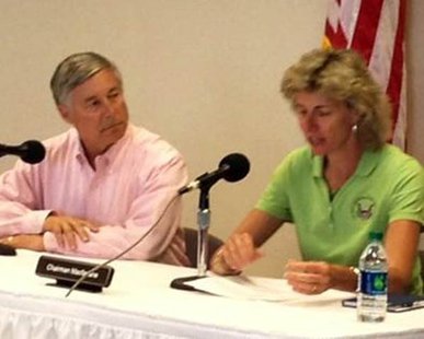 US House Energy and Commerce Committee Chairman Fred Upton (R-St. Joseph) watches as Nuclear Regulatory Committee Chairwoman Allison Macfarlane discusses their tour of the Cook and Palisades nuclear power plants before reporters on June 6, 2014. (photo courtesy office of Fred Upton) US House Energy and Commerce Committee Chairman Fred Upton (R-St. Joseph) watches as Nuclear Regulatory Committee Chairwoman Allison Macfarlane discusses their tour of the Cook and Palisades nuclear power plants before reporters on June 6, 2014. (photo courtesy office of Fred Upton)