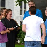 A gay marriage ceremony being performed in Madison (Photo: Wisconsin Radio Network) A gay marriage ceremony being performed in Madison (Photo: Wisconsin Radio Network)
