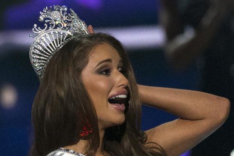 Miss Nevada Nia Sanchez reacts after winning the 2014 Miss USA beauty pageant in Baton Rouge, Louisiana June 8, 2014. REUTERS Miss Nevada Nia Sanchez reacts after winning the 2014 Miss USA beauty pageant in Baton Rouge, Louisiana June 8, 2014. REUTERS