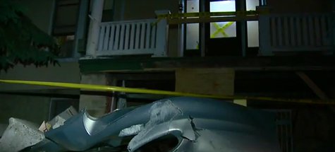 A car is driven into an apartment building in Fond du Lac on Tuesday June 10, 2014. (Photo from: FOX 11/YouTube). A car is driven into an apartment building in Fond du Lac on Tuesday June 10, 2014. (Photo from: FOX 11/YouTube).