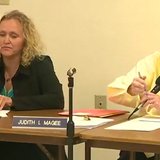 Clintonville City Administrator Lisa Kotter (left) and Mayor Judith Magee during a city council meeting on June 10, 2014. (Photo from: FOX 11/YouTube). Clintonville City Administrator Lisa Kotter (left) and Mayor Judith Magee during a city council meeting on June 10, 2014. (Photo from: FOX 11/YouTube).