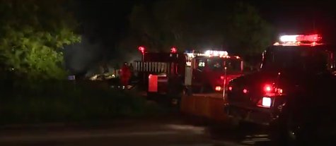 Firefighters respond to a fire at a Town of Franklin storage barn in Manitowoc County on June 10, 2014. (Photo from: FOX 11/YouTube). Firefighters respond to a fire at a Town of Franklin storage barn in Manitowoc County on June 10, 2014. (Photo from: FOX 11/YouTube).