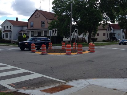A view of a traffic circle near Grant Elementary. A view of a traffic circle near Grant Elementary.