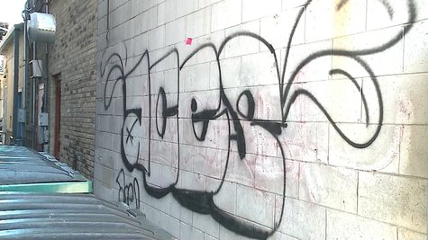 A look at the “ACES” graffiti in downtown Appleton, Friday, June 13, 2014. (Photo from: FOX 11). A look at the “ACES” graffiti in downtown Appleton, Friday, June 13, 2014. (Photo from: FOX 11).