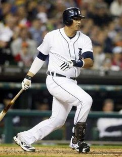 Detroit Tigers Victor Martinez grounds out to the Minnesota Twins during the fifth inning of their MLB American League Baseball game in Detroit, Michigan, September 9, 2011. Image courtesy of REUTERS. Detroit Tigers Victor Martinez grounds out to the Minnesota Twins during the fifth inning of their MLB American League Baseball game in Detroit, Michigan, September 9, 2011. Image courtesy of REUTERS.