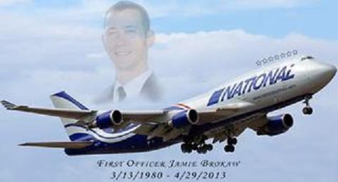 Jamie Brokaw was the First Officer on board the flight. Jamie Brokaw was the First Officer on board the flight.