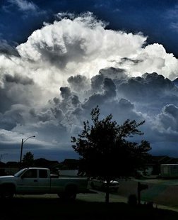 Thunderstorm cloud near Dickinson Thunderstorm cloud near Dickinson