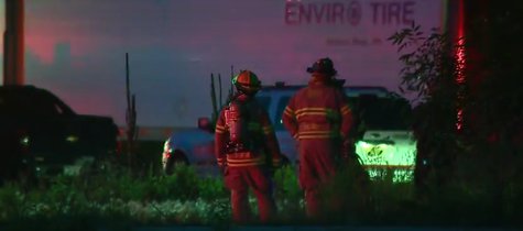 Firefighters in Green Bay respond to fire at a tire business on Wednesday June 18, 2014. (Photo from: FOX 11/YouTube). Firefighters in Green Bay respond to fire at a tire business on Wednesday June 18, 2014. (Photo from: FOX 11/YouTube).