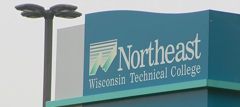 Northeast Wisconsin Technical College sign (Photo from: FOX 11/YouTube). Northeast Wisconsin Technical College sign (Photo from: FOX 11/YouTube).