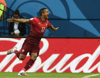 Portugal's Nani celebrates scoring a goal against U.S. June 22, 2014.
REUTERS/Dylan Martinez Portugal's Nani celebrates scoring a goal against U.S. June 22, 2014.
REUTERS/Dylan Martinez