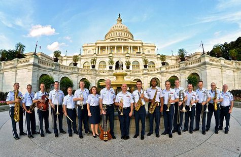 The Air Force Airmen of Note pose at the U.S. Capitol. The Air Force Airmen of Note pose at the U.S. Capitol.