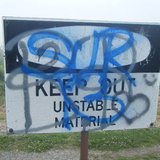 A photo of the vandalism to the area of the Manitowoc Breakwater Lighthouse and nearby dog park. (Photo from: City of Manitowoc Facebook page). A photo of the vandalism to the area of the Manitowoc Breakwater Lighthouse and nearby dog park. (Photo from: City of Manitowoc Facebook page).