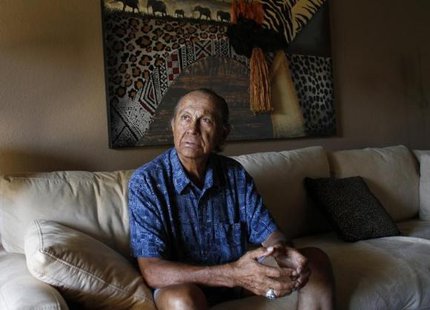 American Indian activist Russell Means poses for a portrait at his home in Scottsdale, Arizona, October 28, 2011.
CREDIT: REUTERS/JOSHUA LOTT American Indian activist Russell Means poses for a portrait at his home in Scottsdale, Arizona, October 28, 2011.
CREDIT: REUTERS/JOSHUA LOTT