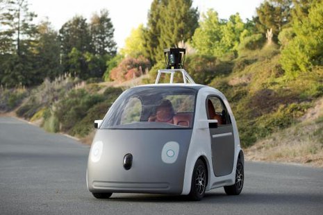A prototype self-driving car by Google is shown in this publicity photo released to Reuters June 27, 2014.
REUTERS/Google/Handout via Reuters A prototype self-driving car by Google is shown in this publicity photo released to Reuters June 27, 2014.
REUTERS/Google/Handout via Reuters
