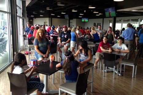 Soccer fans watch the U.S. vs. Belgium World Cup game, July 1, 2014, at Fox Cities Stadium in Grand Chute. (Photo from: FOX 11). Soccer fans watch the U.S. vs. Belgium World Cup game, July 1, 2014, at Fox Cities Stadium in Grand Chute. (Photo from: FOX 11).