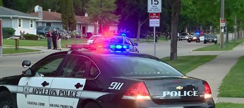 Appleton Police respond to arrest a suspect with a warrant and end up falling through the roof of his home on July 1, 2014. (Photo from: FOX 11/YouTube). Appleton Police respond to arrest a suspect with a warrant and end up falling through the roof of his home on July 1, 2014. (Photo from: FOX 11/YouTube).