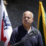 Department of Homeland Security Secretary Jeh Johnson speaks to the media at the Nogales Border Patrol Station in Nogales, Arizona June 25, 2014.
CREDIT: REUTERS/NANCY WIECHEC Department of Homeland Security Secretary Jeh Johnson speaks to the media at the Nogales Border Patrol Station in Nogales, Arizona June 25, 2014.
CREDIT: REUTERS/NANCY WIECHEC