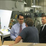 Gov. Scott Walker tours Wausau Container Co. during campaign. Gov. Scott Walker tours Wausau Container Co. during campaign.