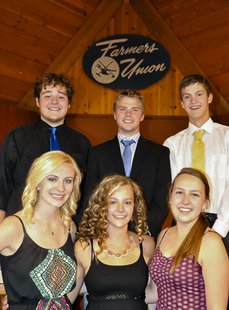 Back row from left: Dayton Trujillo, De Smet, S.D.; Tyson Peppler, Colo. and Chris Nemec, Holabird, S.D. Front row from left: Nicollette Bitz, Napoleon, N.D.; Lexie Weber, New Rockford, N.D. and RaeLyn Leier, Fargo, N.D. Back row from left: Dayton Trujillo, De Smet, S.D.; Tyson Peppler, Colo. and Chris Nemec, Holabird, S.D. Front row from left: Nicollette Bitz, Napoleon, N.D.; Lexie Weber, New Rockford, N.D. and RaeLyn Leier, Fargo, N.D.