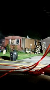 Firefighters on the scene of a fire in Riviera Heights Mobile Home Court in Fargo Firefighters on the scene of a fire in Riviera Heights Mobile Home Court in Fargo
