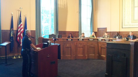 Chief Jeff Hadley Addresses City Commissioners on the weekend's gun violence. Chief Jeff Hadley Addresses City Commissioners on the weekend's gun violence.