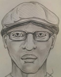 Artists sketch of the bank robber. Artists sketch of the bank robber.