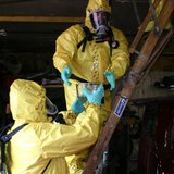 Meth clean-up. Photo, courtesy of the Department Of Justice Meth clean-up. Photo, courtesy of the Department Of Justice
