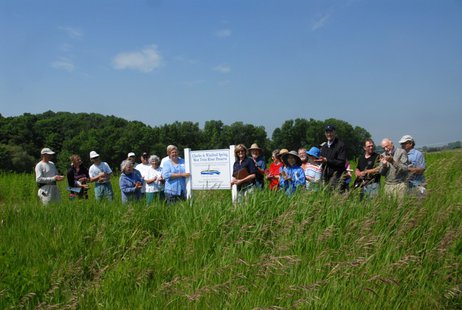 Members and friends of the Great Lakes Conservancy help dedicate their latest nature preserve in Two Rivers. Members and friends of the Great Lakes Conservancy help dedicate their latest nature preserve in Two Rivers.
