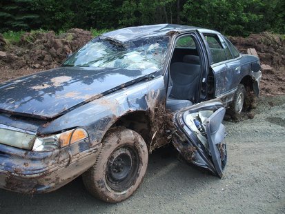 Vehicle involved in Douglas County rollover crash Vehicle involved in Douglas County rollover crash