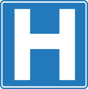 hospital sign hospital sign