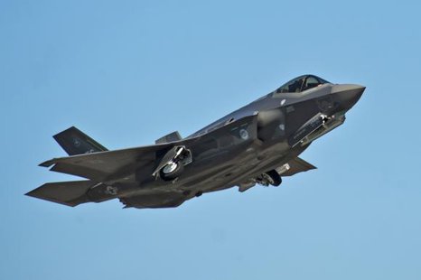 An F-35A Lightning II Joint Strike Fighter takes off on a training sortie at Eglin Air Force Base, Florida in this March 6, 2012 file photo.
CREDIT: REUTERS/U.S. AIR FORCE PHOTO/RANDY GON/HANDOUT An F-35A Lightning II Joint Strike Fighter takes off on a training sortie at Eglin Air Force Base, Florida in this March 6, 2012 file photo.
CREDIT: REUTERS/U.S. AIR FORCE PHOTO/RANDY GON/HANDOUT