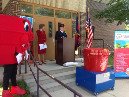 Salvation Army of Brown County officials announce the Christmas in July campaign, July 16, 2014. (Photo from: FOX 11). Salvation Army of Brown County officials announce the Christmas in July campaign, July 16, 2014. (Photo from: FOX 11).