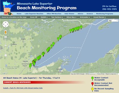 MN Lake Superior Beach Monitoring Program MN Lake Superior Beach Monitoring Program
