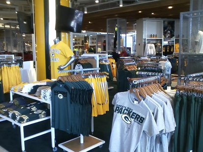 Inside of the new Green Bay Packers Pro Shop on July 17, 2014. (Photo Copyright Midwest Communications, Inc.) Inside of the new Green Bay Packers Pro Shop on July 17, 2014. (Photo Copyright Midwest Communications, Inc.)
