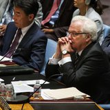 Russian Ambassador to the United Nations Vitaly Churkin listens during a U.N. Security Council meeting regarding the situation in Ukraine and the recent downing of Malaysia Airlines Flight MH17 at the United Nations headquarters in New York July 18, 2014. Credit: Reuters/Lucas Jackson
Russian Ambassador to the United Nations Vitaly Churkin listens during a U.N. Security Council meeting regarding the situation in Ukraine and the recent downing of Malaysia Airlines Flight MH17 at the United Nations headquarters in New York July 18, 2014. Credit: Reuters/Lucas Jackson