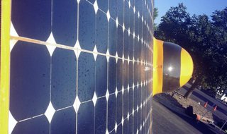 When they aren't running the car under the sun, they are pointing the arrays toward the sun to soak up a energy and save it in their battery. When they aren't running the car under the sun, they are pointing the arrays toward the sun to soak up a energy and save it in their battery.