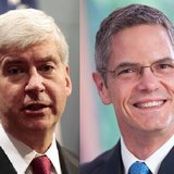 Rick Snyder and Mark Schauer Rick Snyder and Mark Schauer