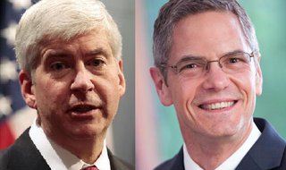Rick Snyder and Mark Schauer Rick Snyder and Mark Schauer