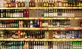A selection of hard liquors. A selection of hard liquors.