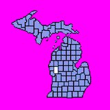 Newaygo County is half-way up the mitten in West Michigan Newaygo County is half-way up the mitten in West Michigan