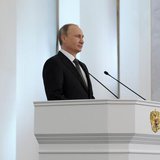  Russia's President Vladimir Putin addresses the Federal Assembly, including State Duma deputies, members of the Federation Council, the heads of the Constitutional and Supreme courts, regional More... CREDIT: REUTERS/MIKHAIL KLIMENTYEV/RIA NOVOSTI/KREMLIN