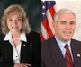 School Superintendent Glenda Ritz left Gov Mike Pence right